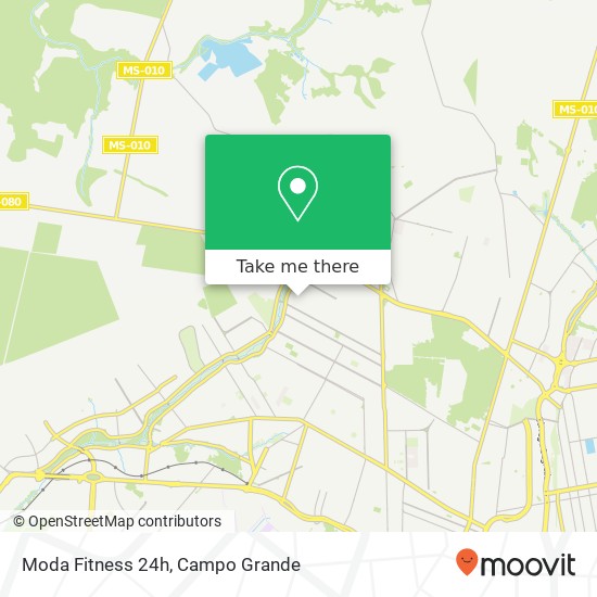 Mapa Moda Fitness 24h, Rua Bacabá, 1446 Santo Amaro Campo Grande-MS 79115-021