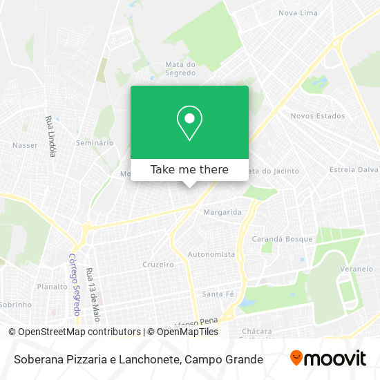 Mapa Soberana Pizzaria e Lanchonete