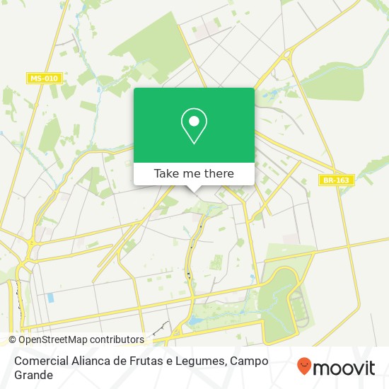 Mapa Comercial Alianca de Frutas e Legumes, Rua Areti Deligeorges Vavas, 680 Mata do Jacinto Campo Grande-MS