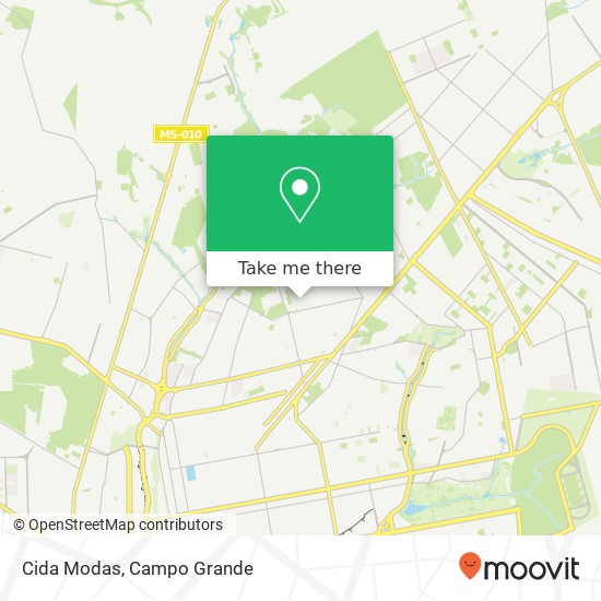 Mapa Cida Modas, Rua dos Mamonas, 70 Monte Castelo Campo Grande-MS 79013-130