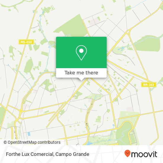 Mapa Forthe Lux Comercial, Rua Dona Teresa Cristina, 611 Coronel Antonino Campo Grande-MS