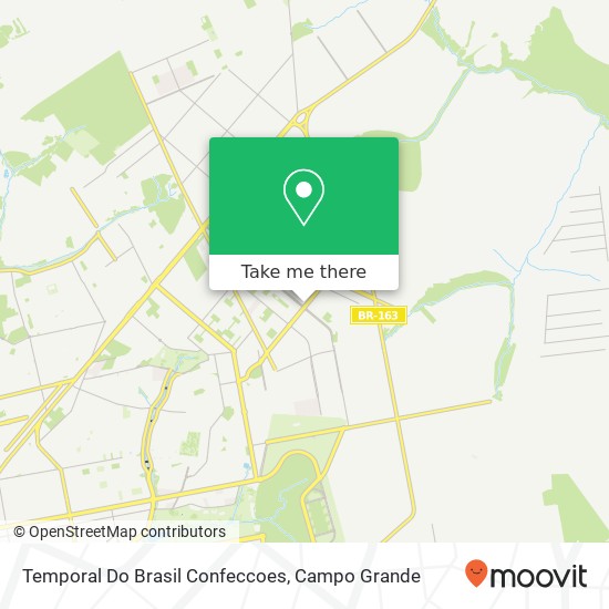 Mapa Temporal Do Brasil Confeccoes, Avenida Aracruz, 937 Novos Estados Campo Grande-MS 79034-450