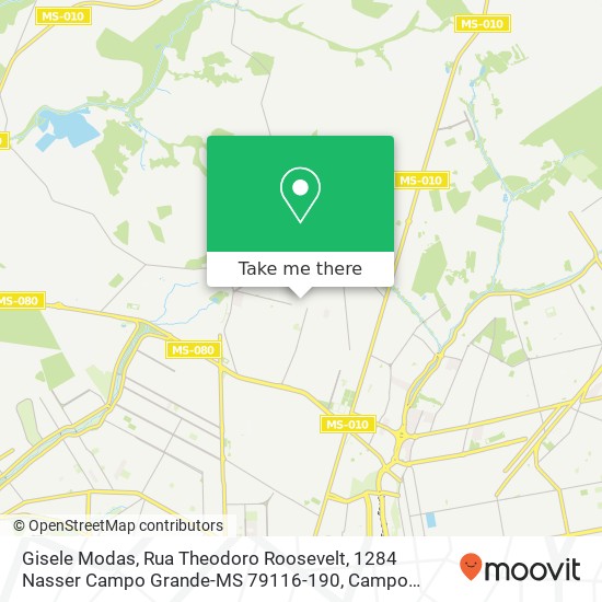 Mapa Gisele Modas, Rua Theodoro Roosevelt, 1284 Nasser Campo Grande-MS 79116-190