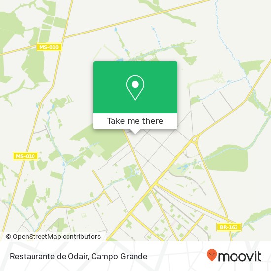 Mapa Restaurante de Odair, Rua Silvério Faustino Nova Lima Campo Grande-MS 79017-033