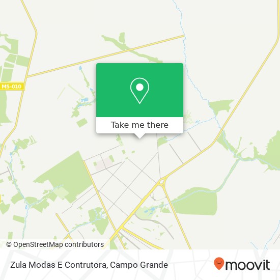 Mapa Zula Modas E Contrutora, Rua das Algas, 39 Nova Lima Campo Grande-MS 79017-154