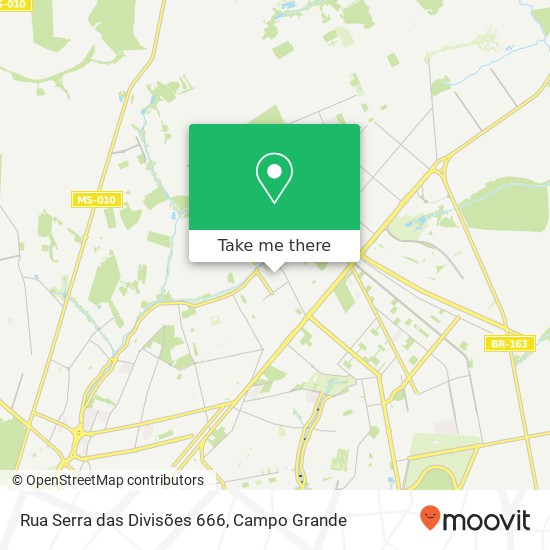 Mapa Rua Serra das Divisões 666