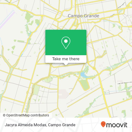 Mapa Jacyra Almeida Modas, Avenida Manoel da Costa Lima, 1375 Piratininga Campo Grande-MS 79051-160
