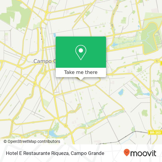 Mapa Hotel E Restaurante Riqueza, Rua Santos São Bento Campo Grande-MS 79004-670