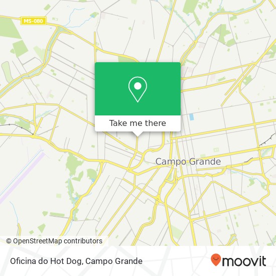 Mapa Oficina do Hot Dog, Avenida Tamandaré, 476 Planalto Campo Grande-MS 79009-790