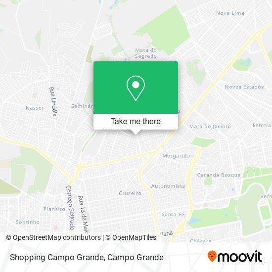 Shopping Campo Grande map