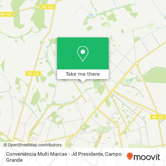 Conveniência Multi Marcas - Jd Presidente, Rua Epaminondas Campos, 210 Mata do Segredo Campo Grande-MS 79015-250 map