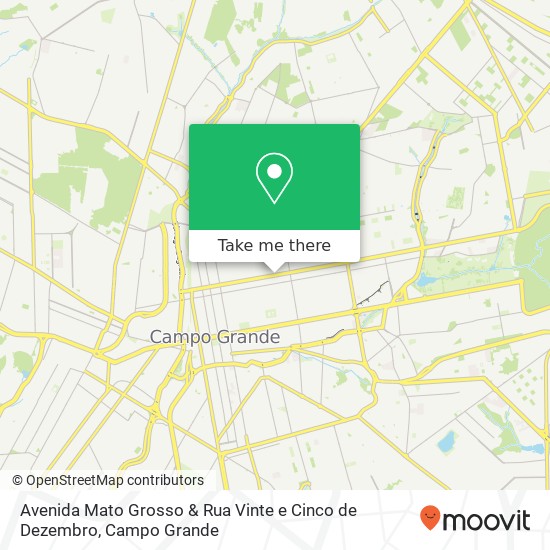 Mapa Avenida Mato Grosso & Rua Vinte e Cinco de Dezembro