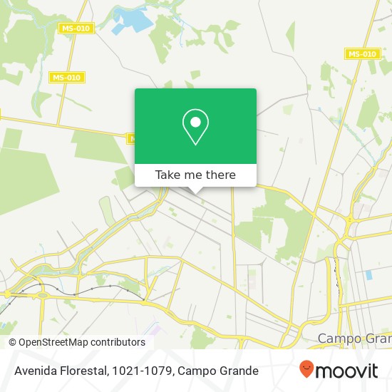 Mapa Avenida Florestal, 1021-1079