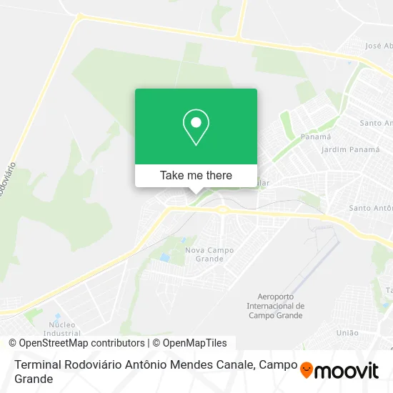 Terminal Rodoviário Antônio Mendes Canale map