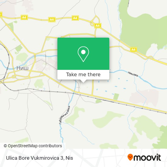 Ulica Bore Vukmirovica 3 map