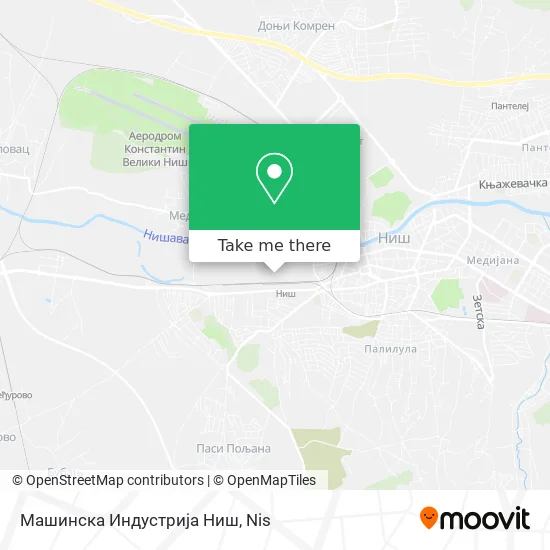 Машинска Индустрија Ниш map
