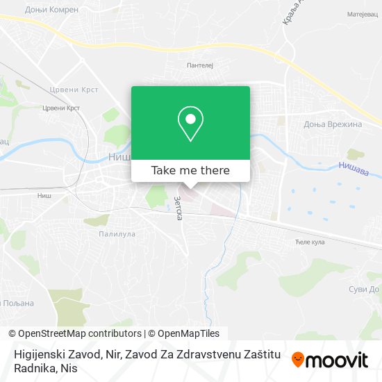 Higijenski Zavod, Nir, Zavod Za Zdravstvenu Zaštitu Radnika map