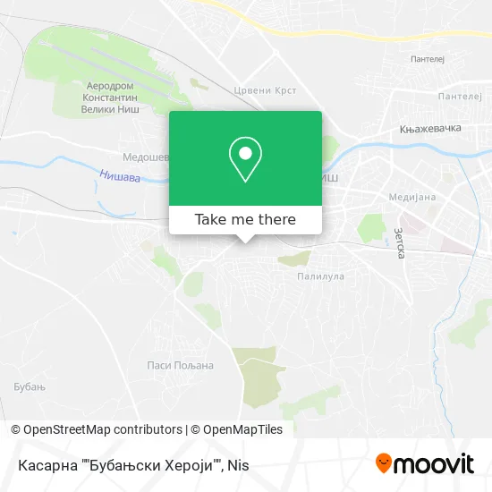 Касарна ""Бубањски Хероји"" map