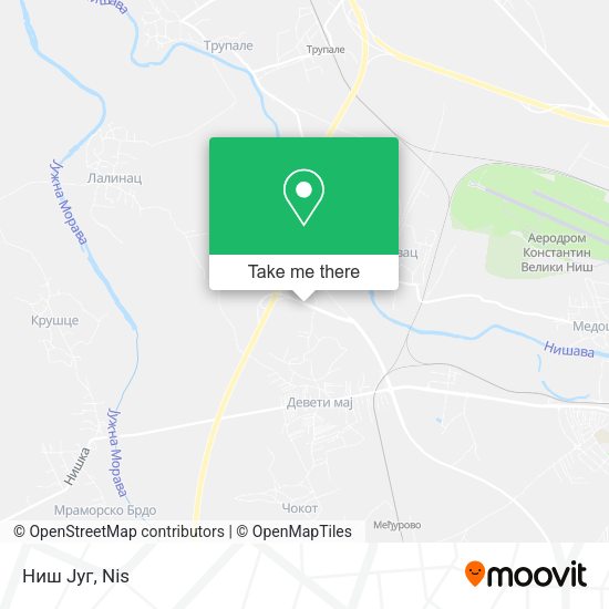 Ниш Запад/Југ map