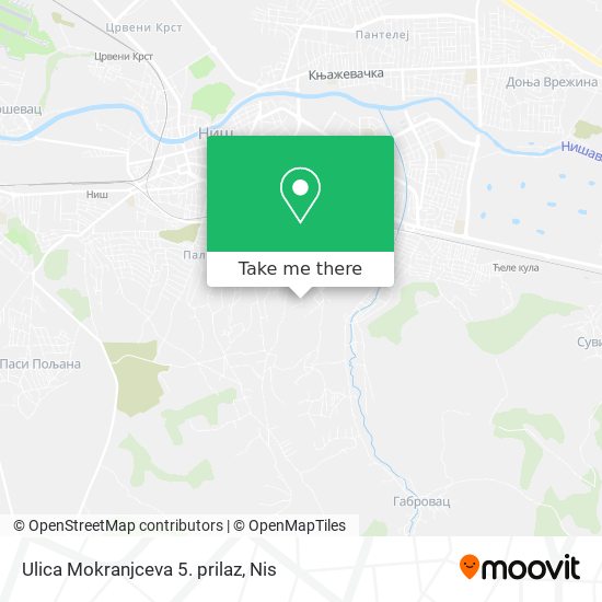Ulica Mokranjceva 5. prilaz map