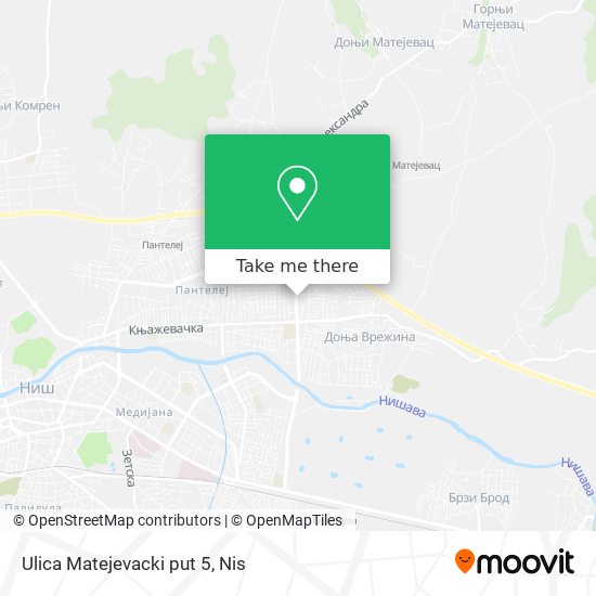 Ulica Matejevacki put 5 map