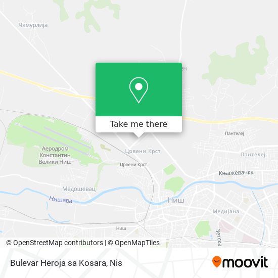 Bulevar Heroja sa Kosara map