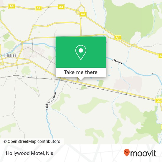 Hollywood Motel map
