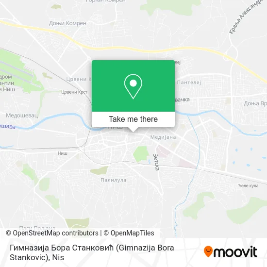 Гимназија Бора Станковић (Gimnazija Bora Stankovic) map