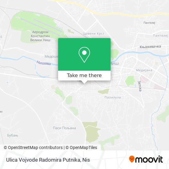 Ulica Vojvode Radomira Putnika map