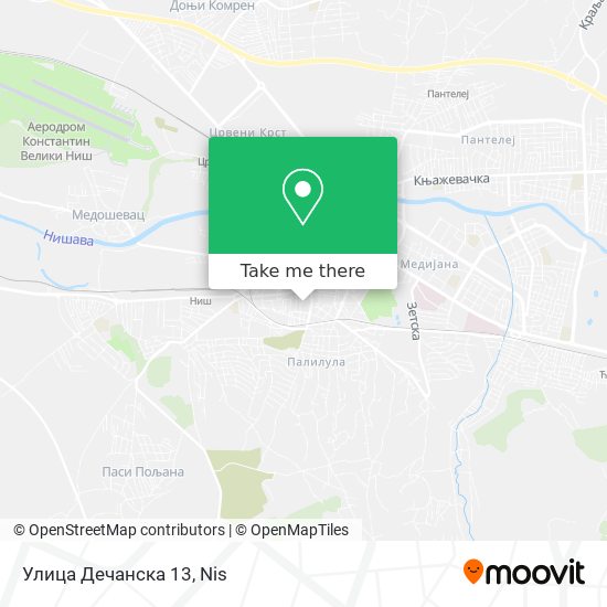 Улица Дечанска 13 map