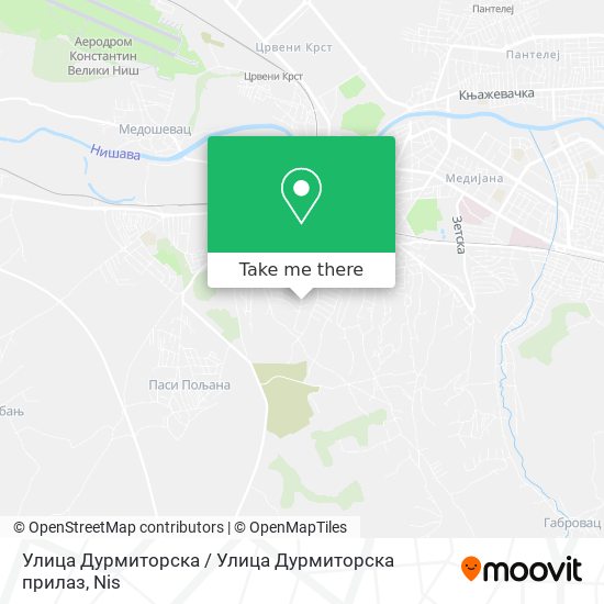 Улица Дурмиторска / Улица Дурмиторска прилаз map