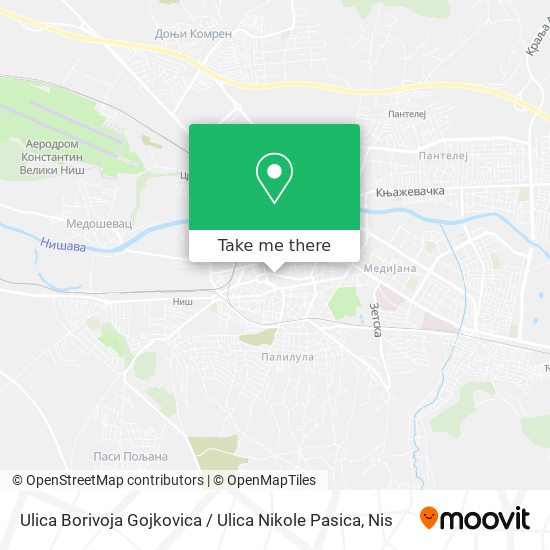Ulica Borivoja Gojkovica / Ulica Nikole Pasica map
