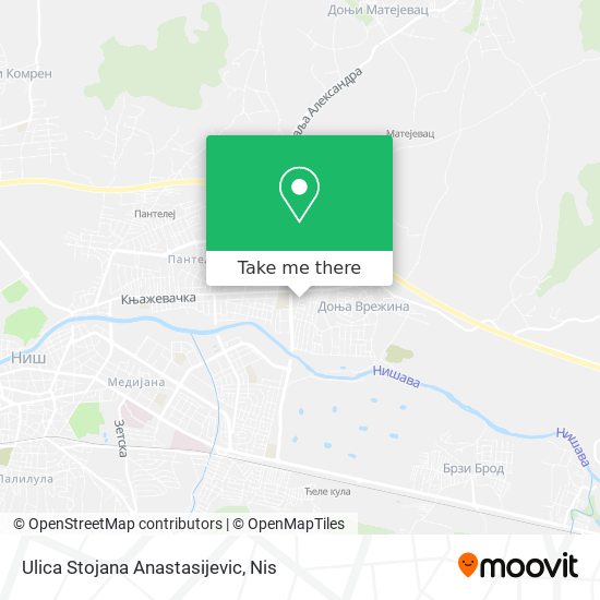 Ulica Stojana Anastasijevic map
