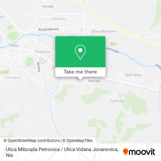 Ulica Milorada Petrovica / Ulica Vidana Jovanovica map