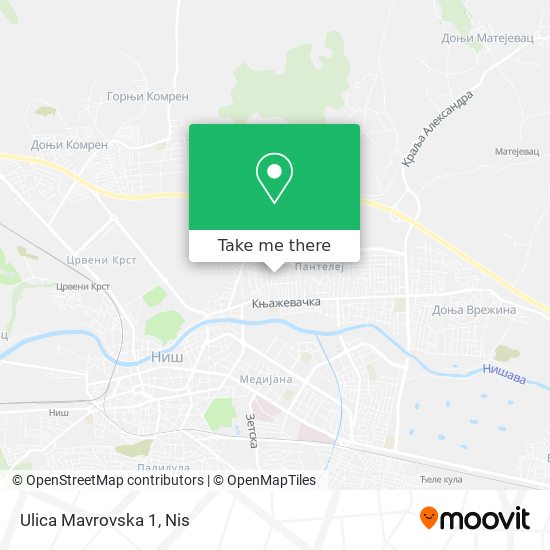 Ulica Mavrovska 1 map