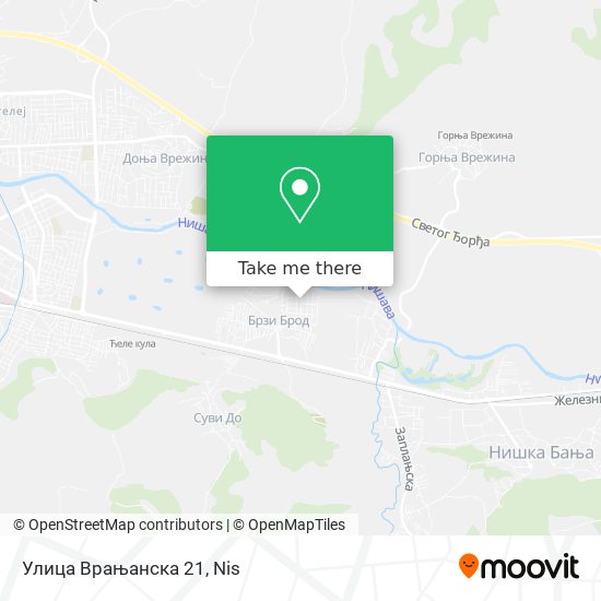 Улица Врањанска 21 map
