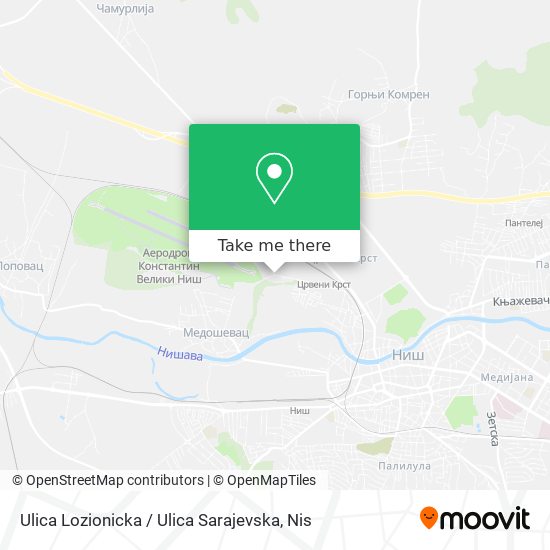 Ulica Lozionicka / Ulica Sarajevska map