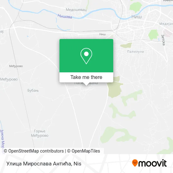 Улица Мирослава Антића map