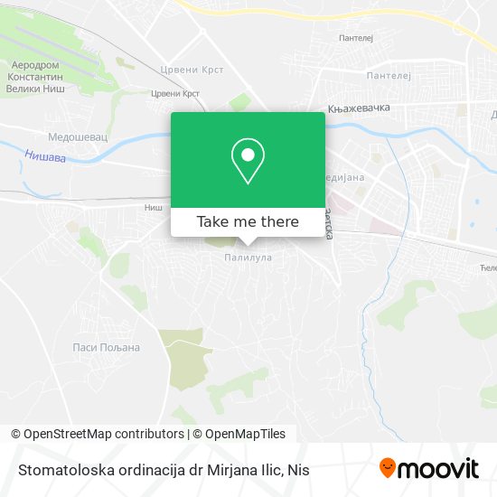 Stomatoloska ordinacija dr Mirjana Ilic map