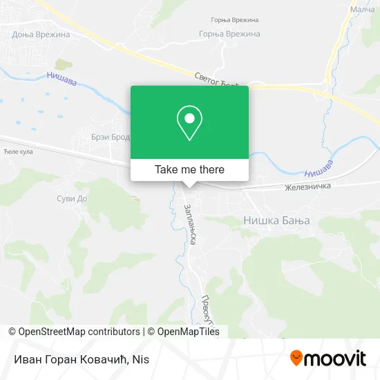 Иван Горан Ковачић map