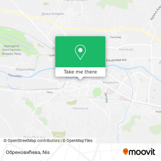 Обреновићева map