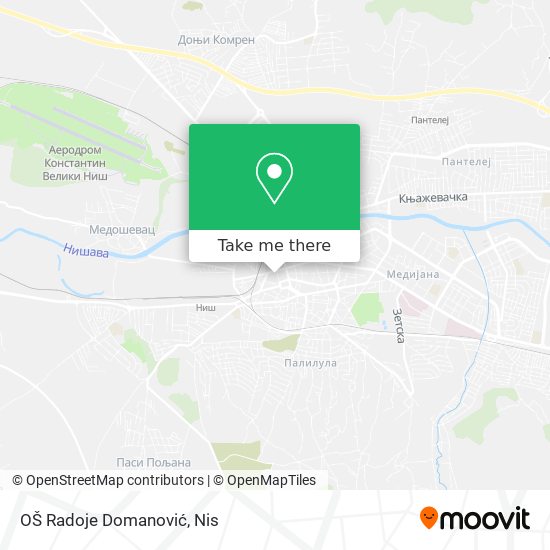 OŠ Radoje Domanović map