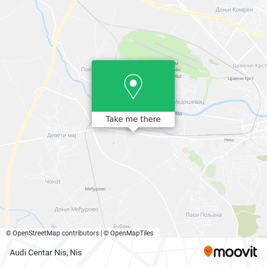 Audi Centar Nis map