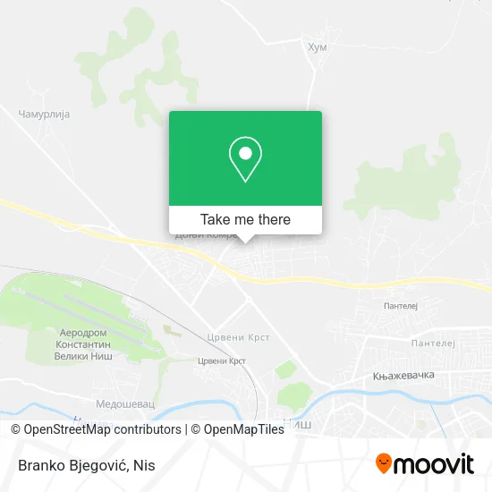 Branko Bjegović map