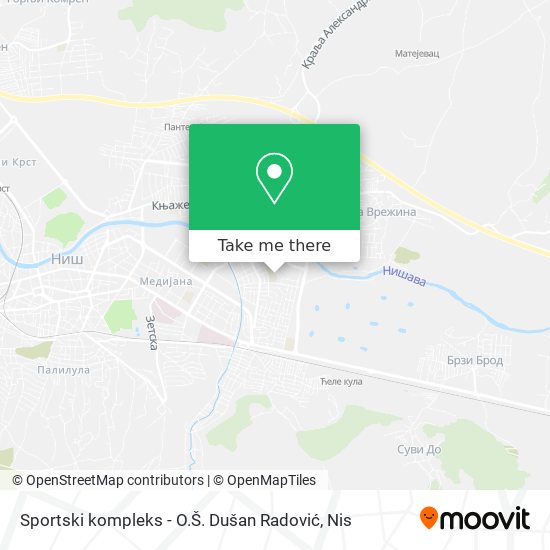 Sportski kompleks - O.Š. Dušan Radović map