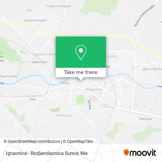 Igraonica - Rodjendaonica  Sunce map