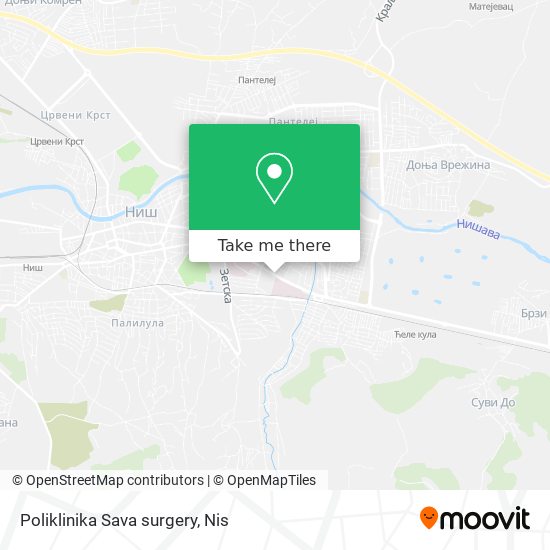 Poliklinika Sava surgery map