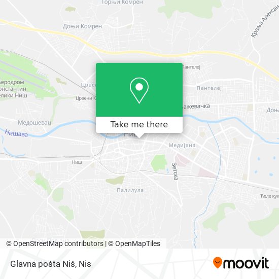 Glavna pošta Niš map