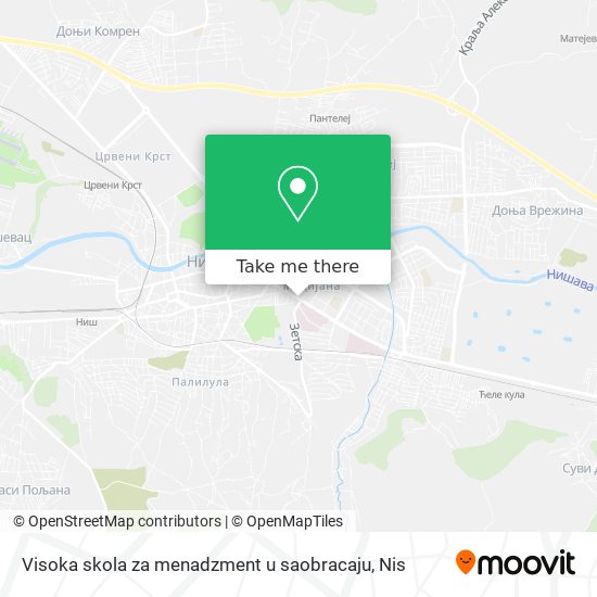 Visoka skola za menadzment u saobracaju map