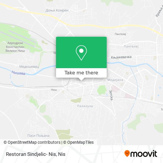 Restoran Sindjelic- Nis map